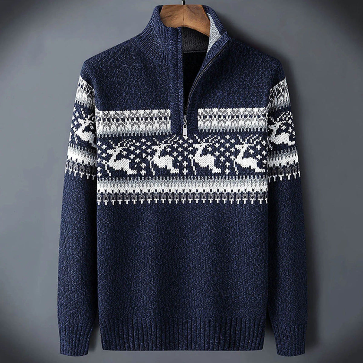 Kris | Men's Half-Zip Fair Isle Sweater