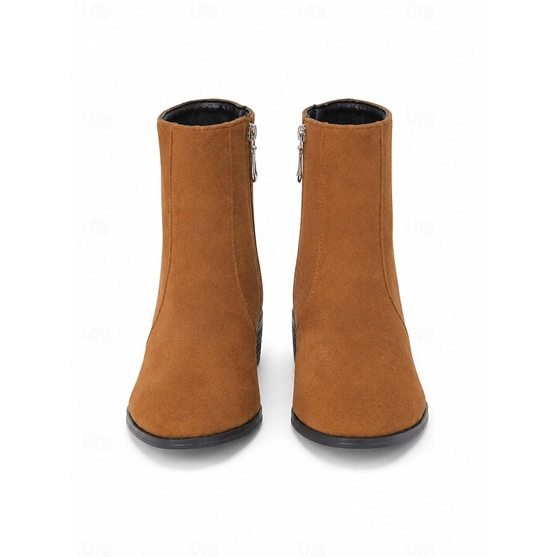 Hazel | Elegant Block-Heel Ankle Boots