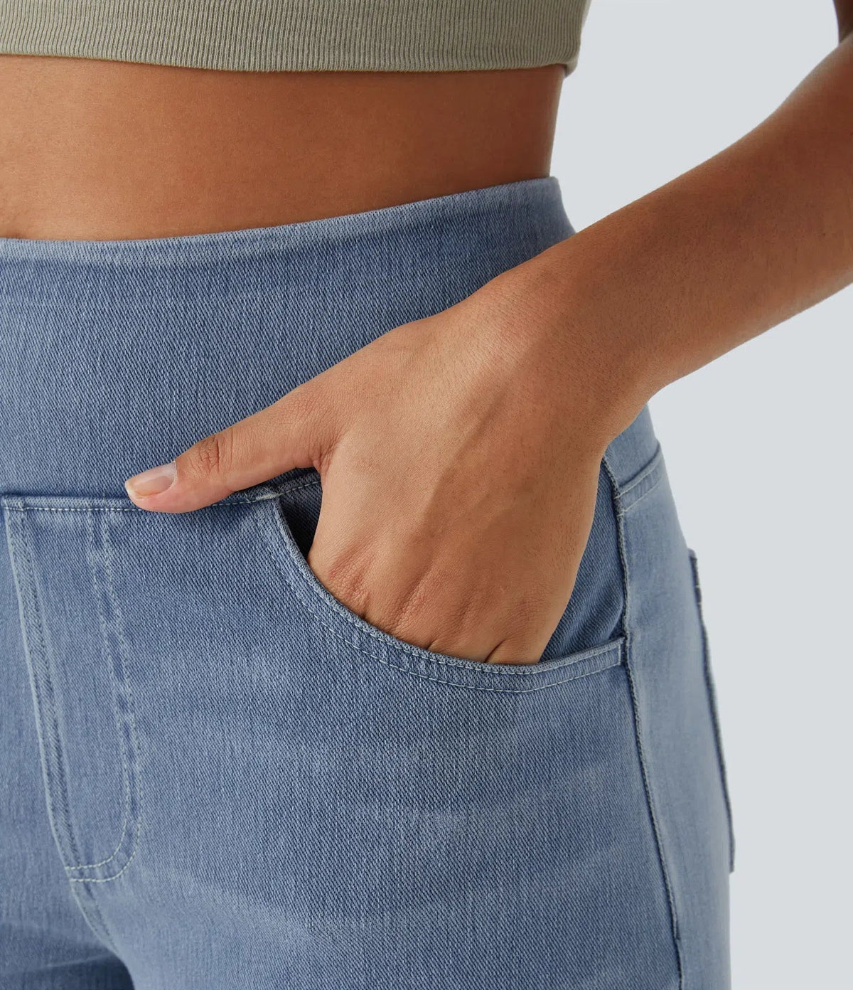 Ladies' Comfy High-Waisted Stretch Trousers | Stylish, Smooth and Flattering