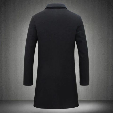 Men's Notch Lapel Long Winter Coat