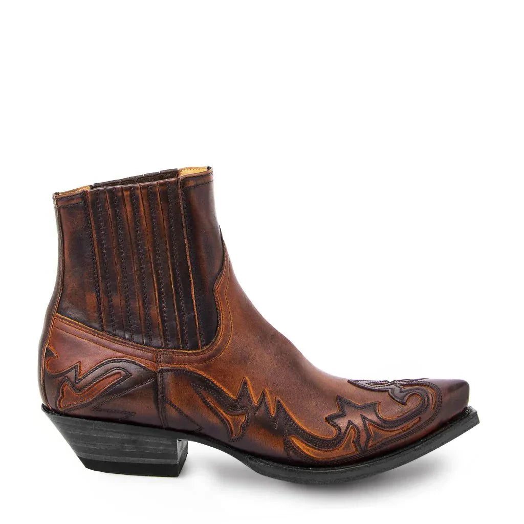 Men's Pointed Toe Leather Cowboy Boots