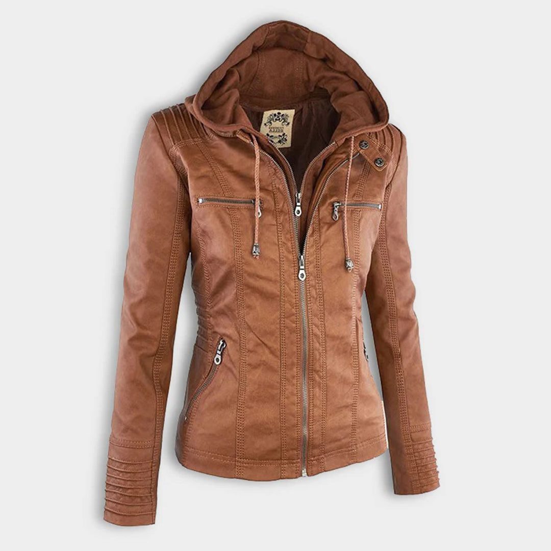 Women's Hooded Jacket with Zipper