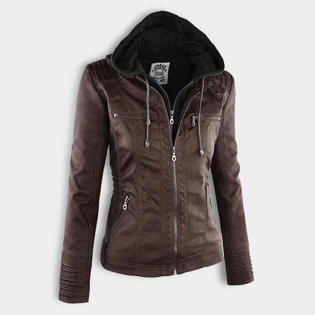 Women's Hooded Jacket with Zipper