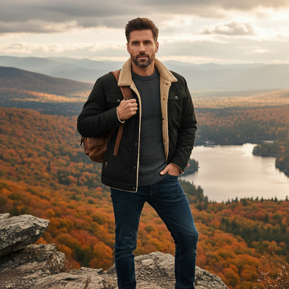 The New York Warm Fleece Lined Winter Coat for Men