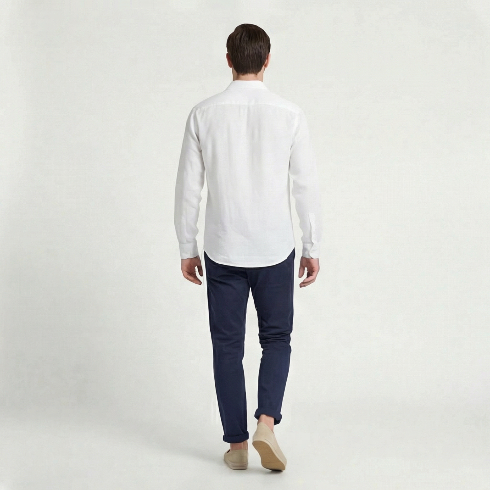 Linen Shirt for Men Long Sleeves Casual