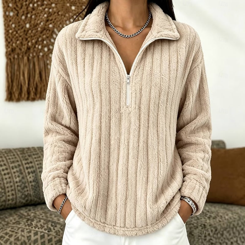 Maribel | Cozy Ribbed Quarter-Zip Sweater