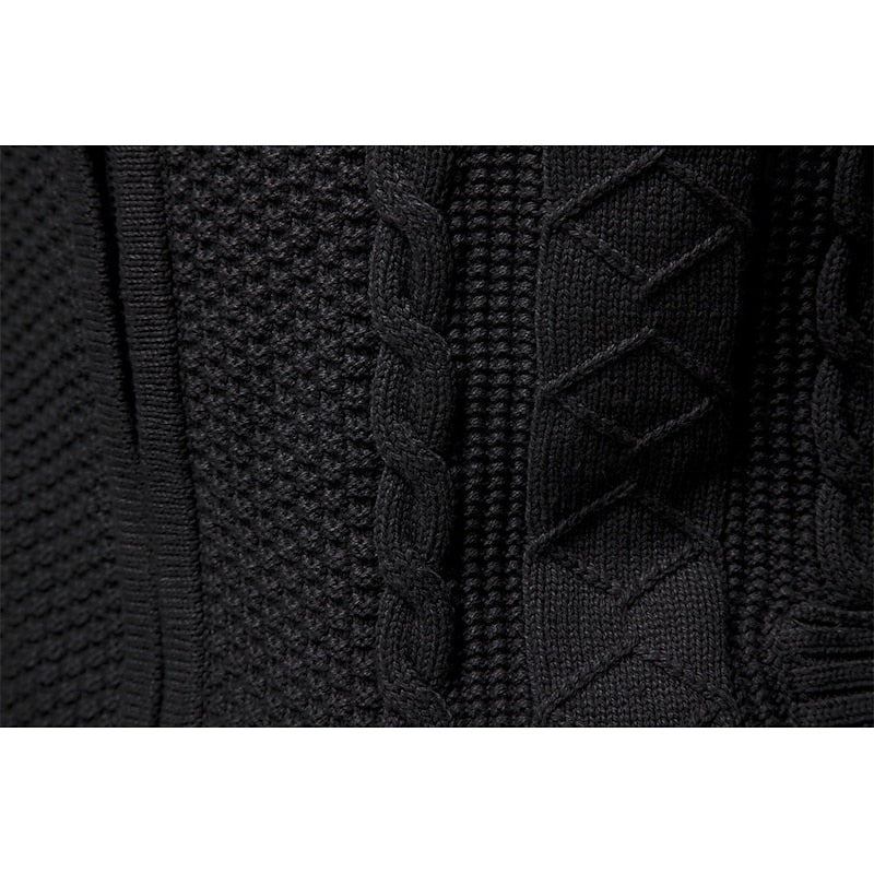Clive | Zip-Up Cable Knit Cardigan