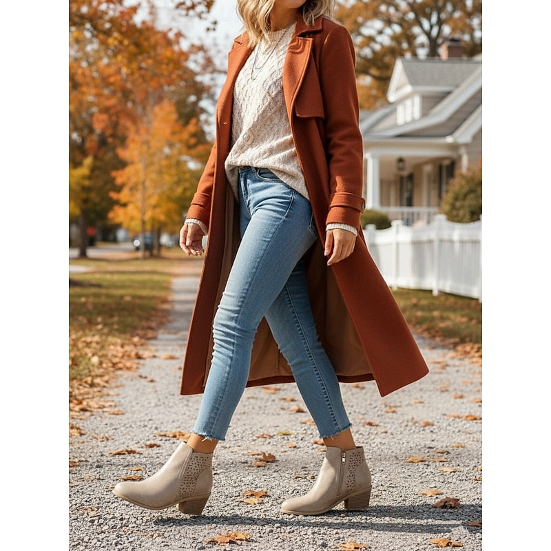 Adrienne | Ankle Boots with Cutout Design and Block Heels