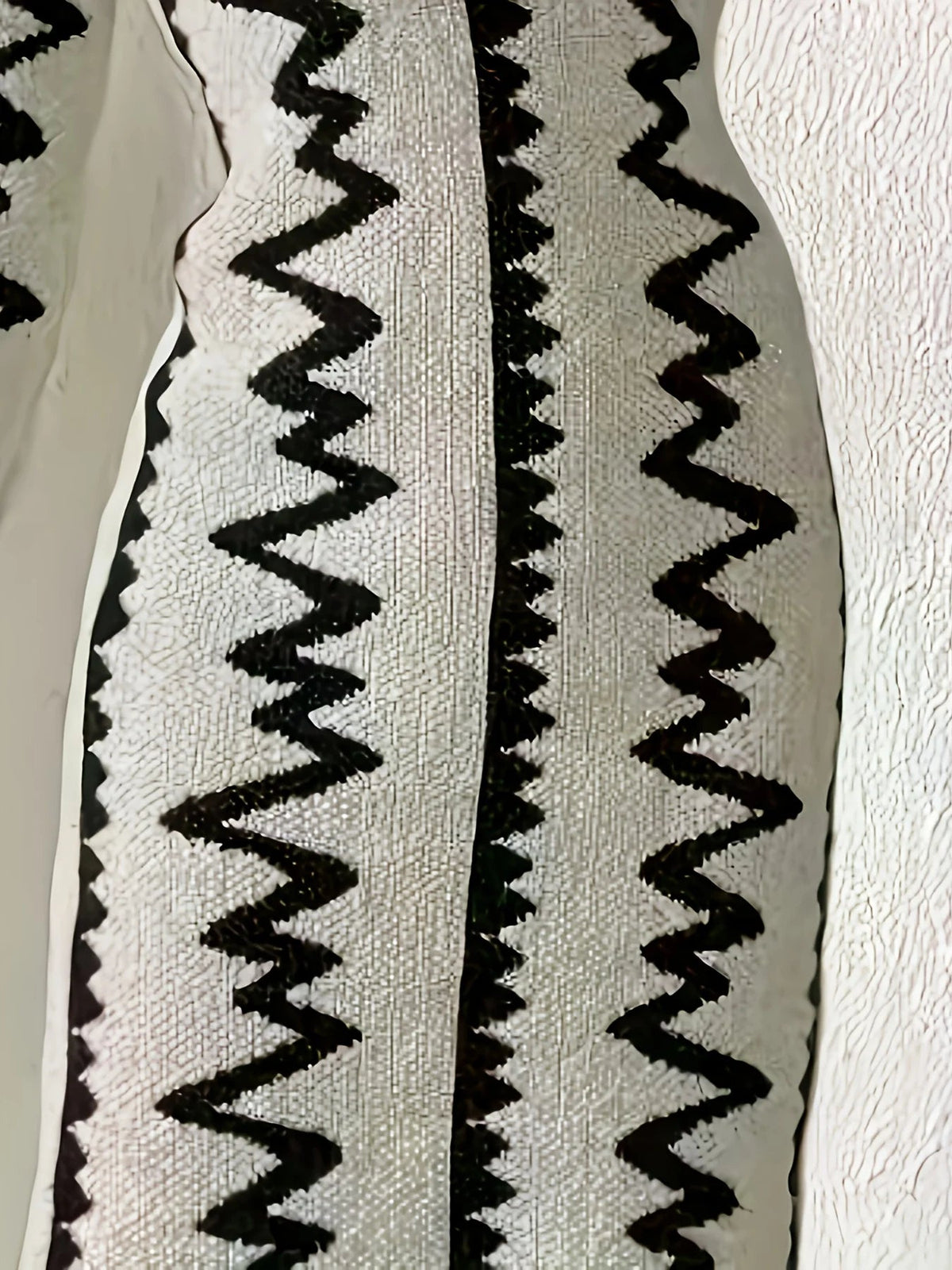 Women's Knitted Midi Dress with Geometric Stripes