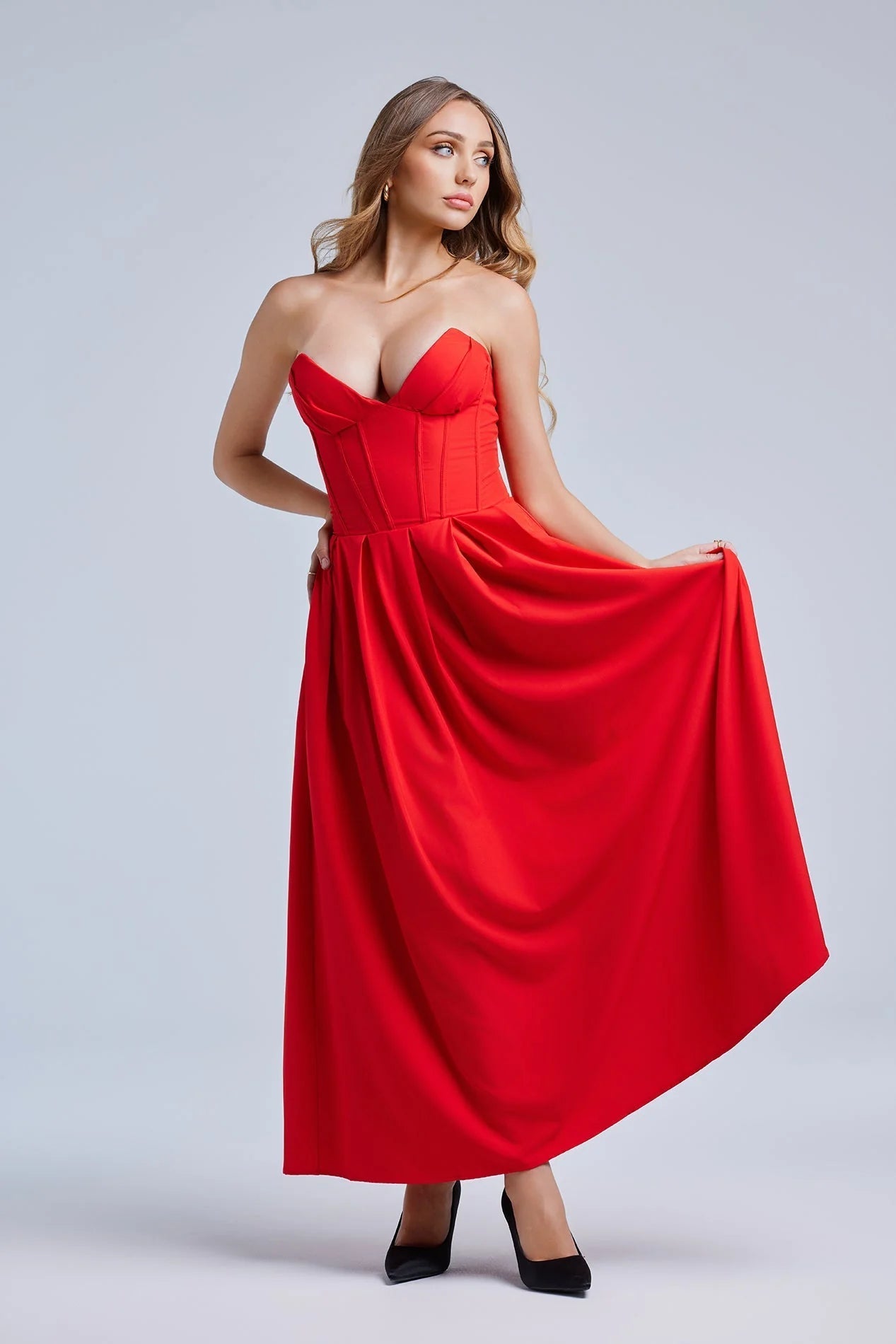 Maxi Jurk Dames Figuurvolgend Open Rug Zomer