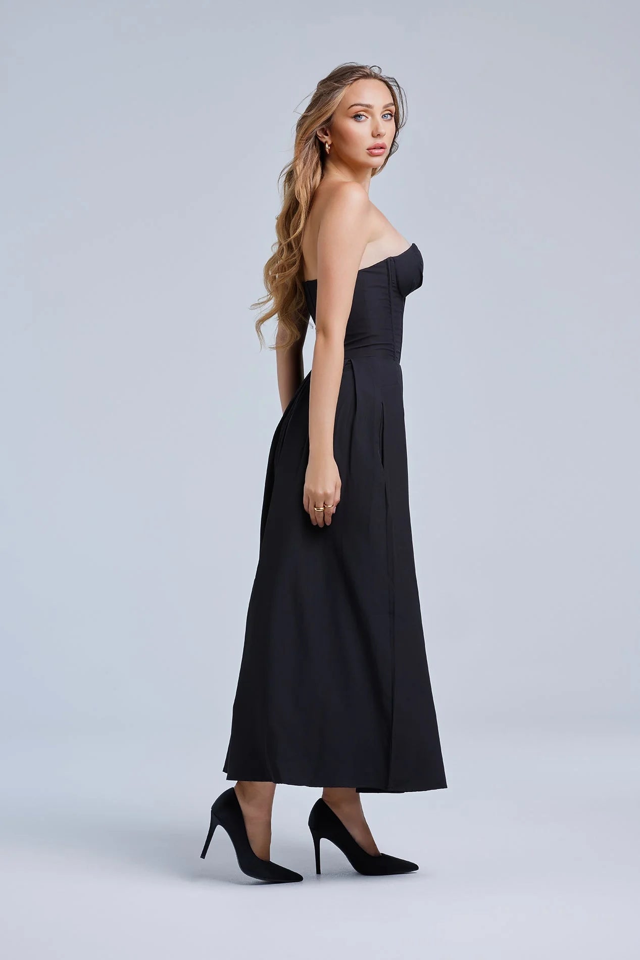 Maxi Jurk Dames Figuurvolgend Open Rug Zomer