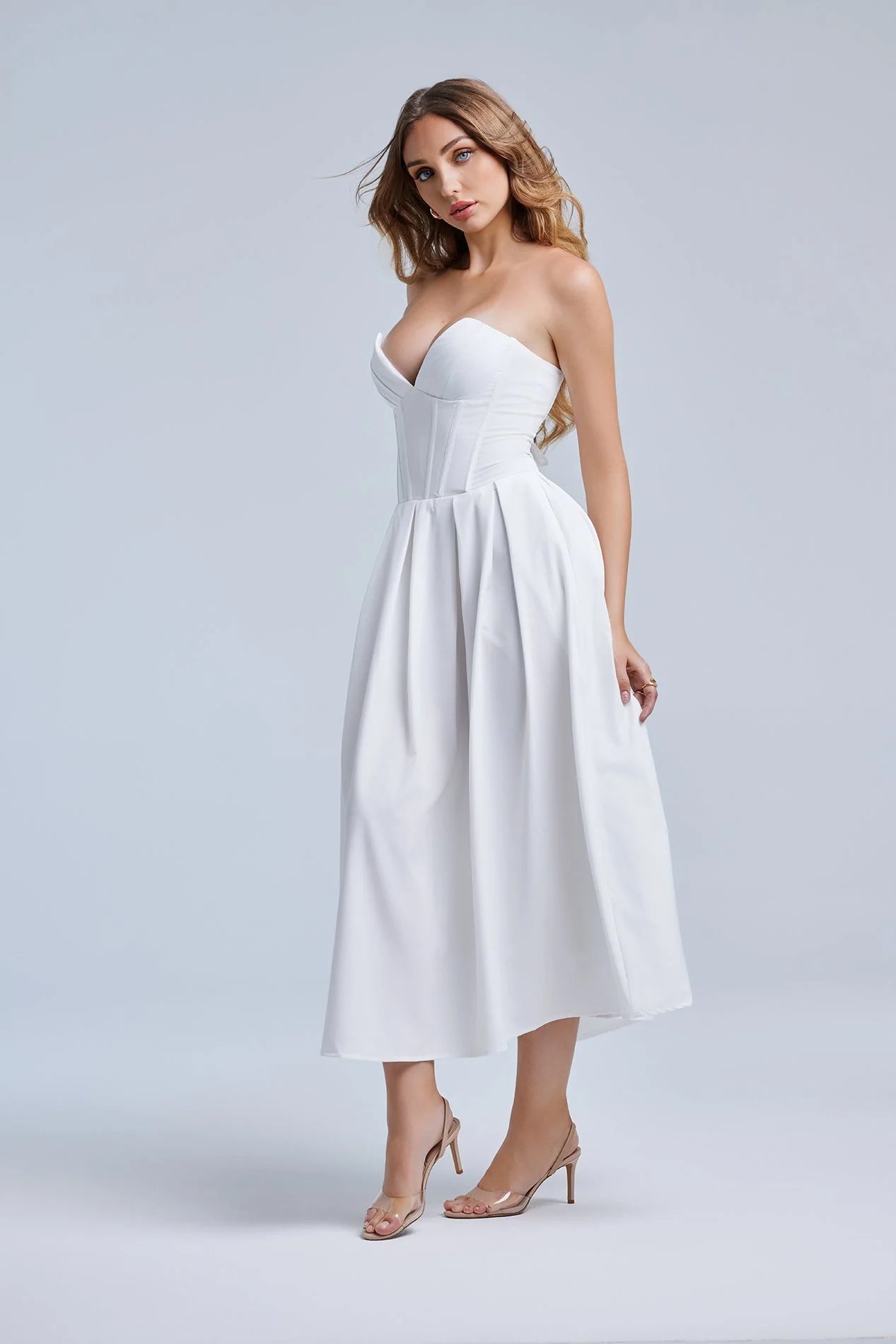 Maxi Jurk Dames Figuurvolgend Open Rug Zomer