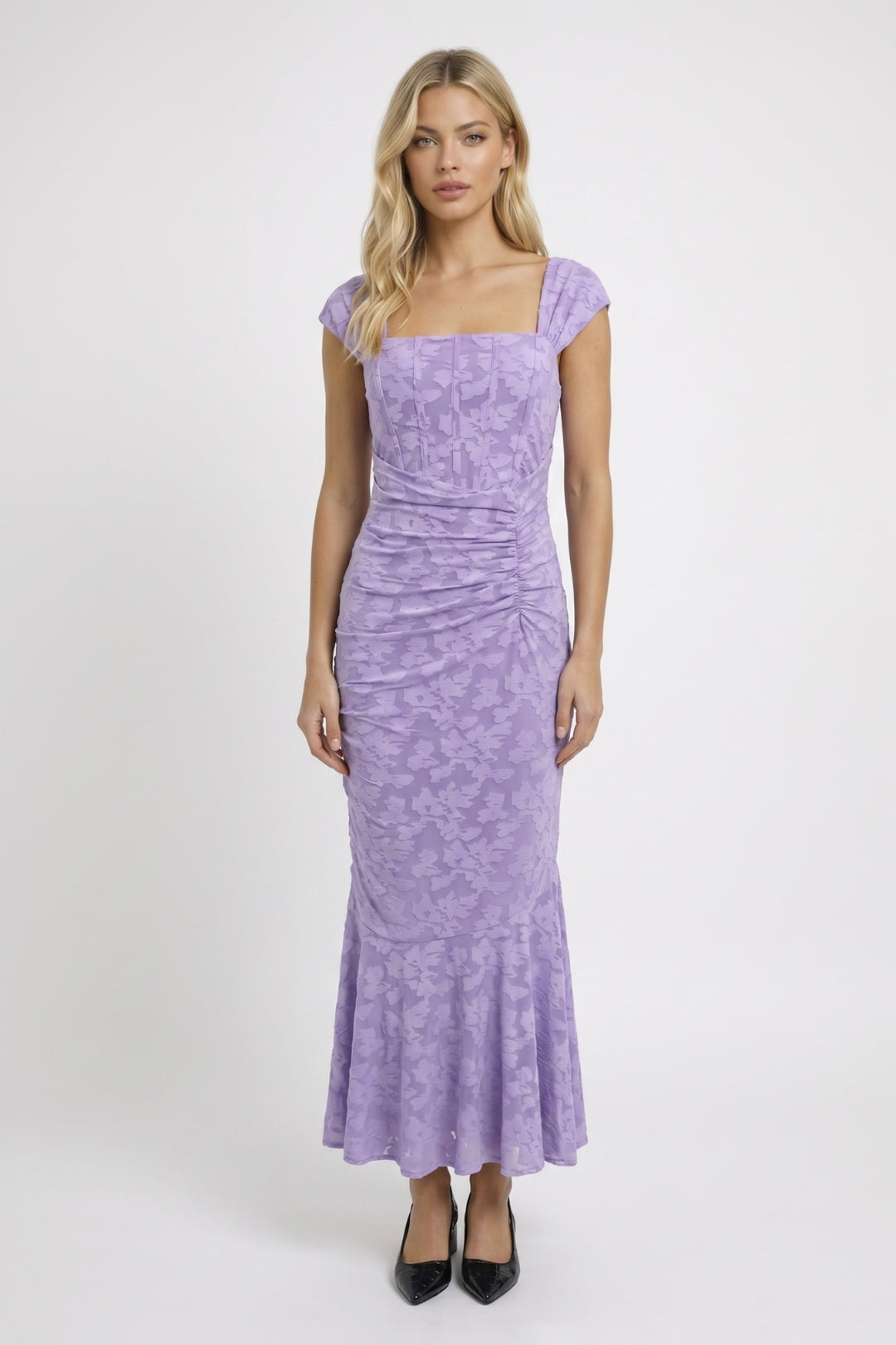 Maxi Dress Ladies Sleeveless Asymmetrical Hem Formal