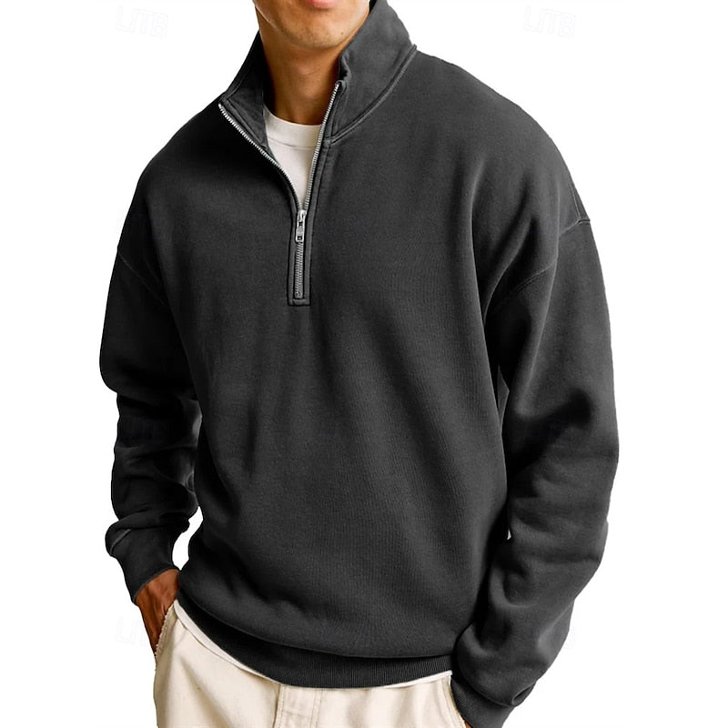 Sutton | Quarter-Zip Sweatshirt with Stand-Up Collar