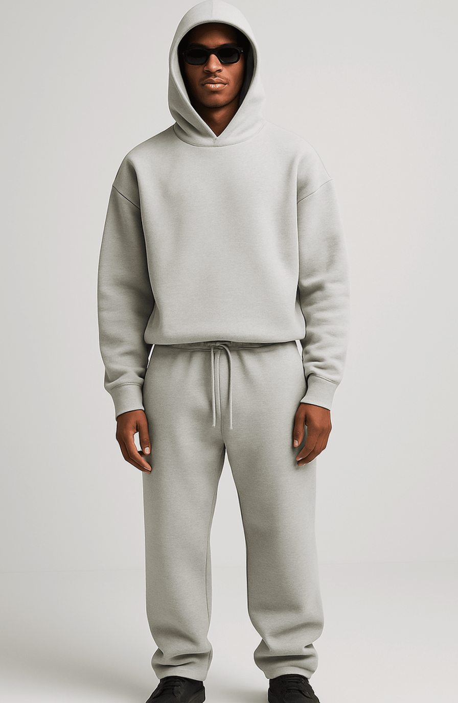 Men's Cozy Oversized Fleece Hoodie and Jogger Set