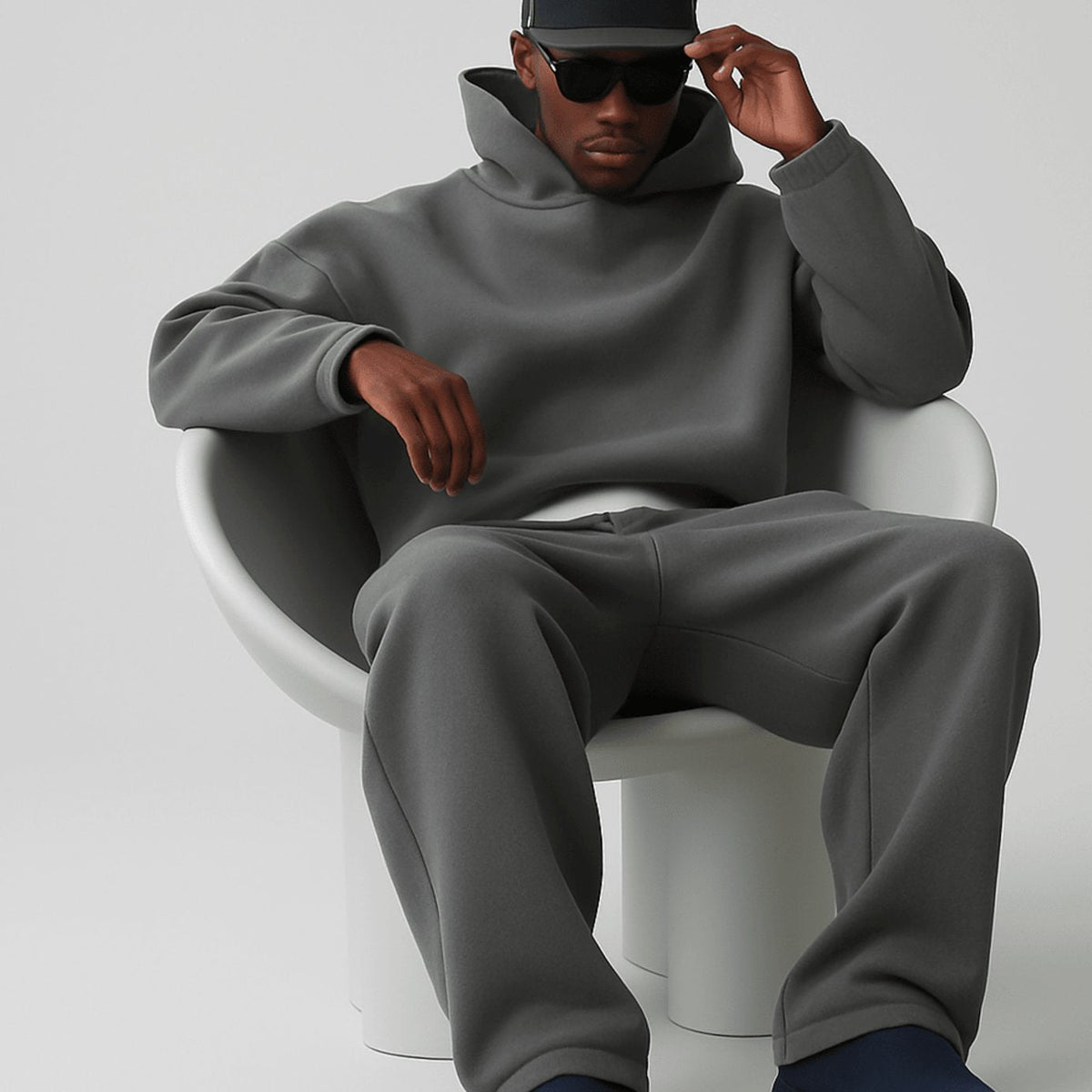 Men's Cozy Oversized Fleece Hoodie and Jogger Set