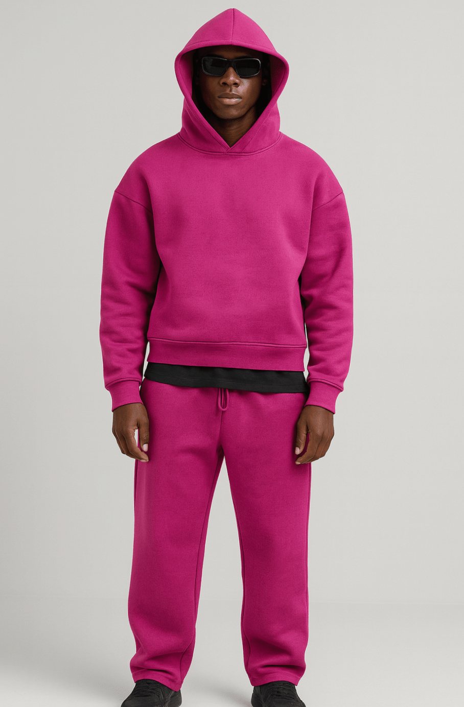 Men's Cozy Oversized Fleece Hoodie and Jogger Set