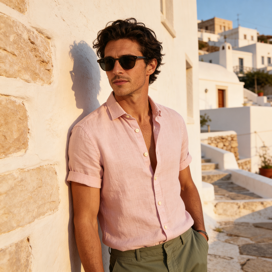 Men's Short Sleeve Summer Shirt Casual Lightweight
