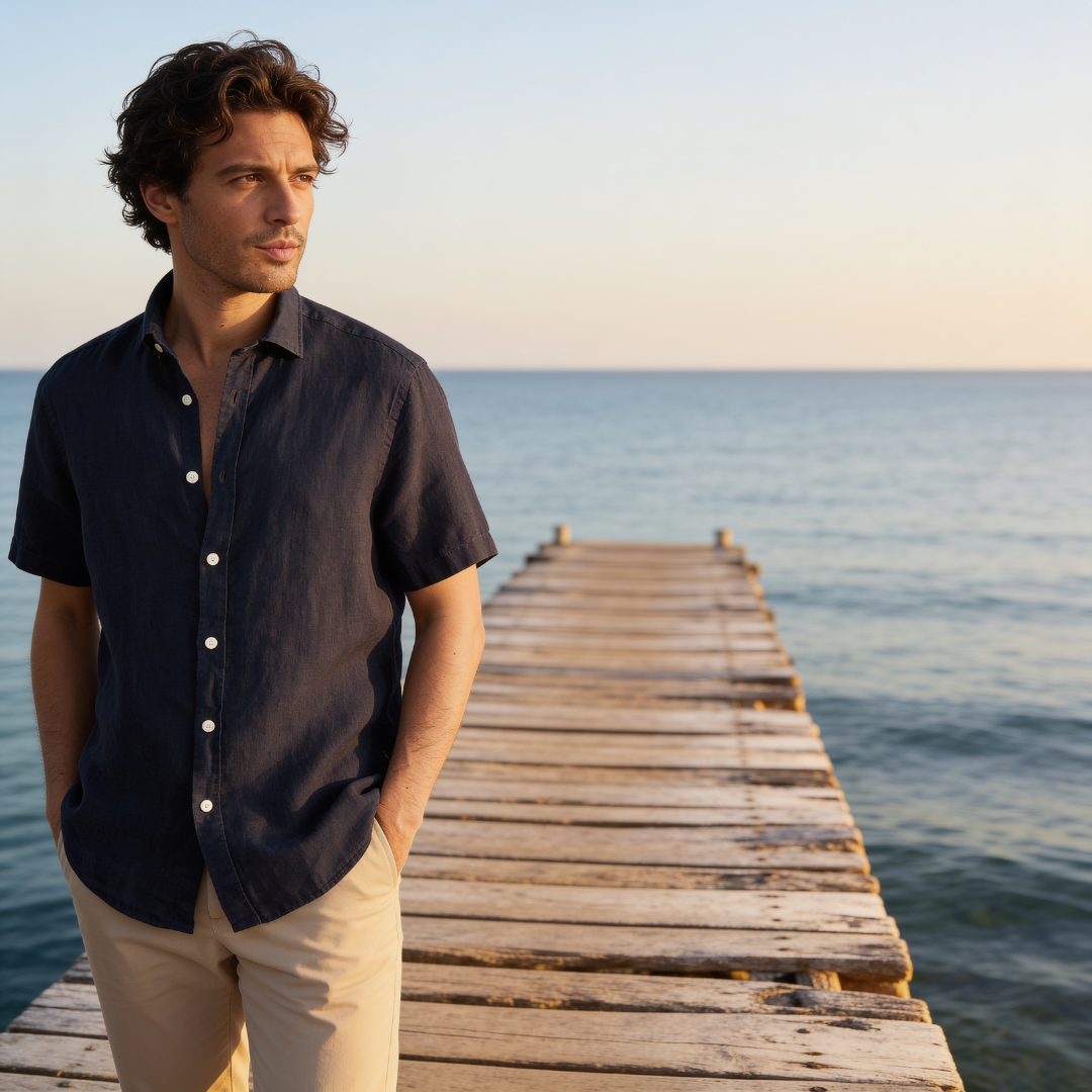 Men's Short Sleeve Summer Shirt Casual Lightweight