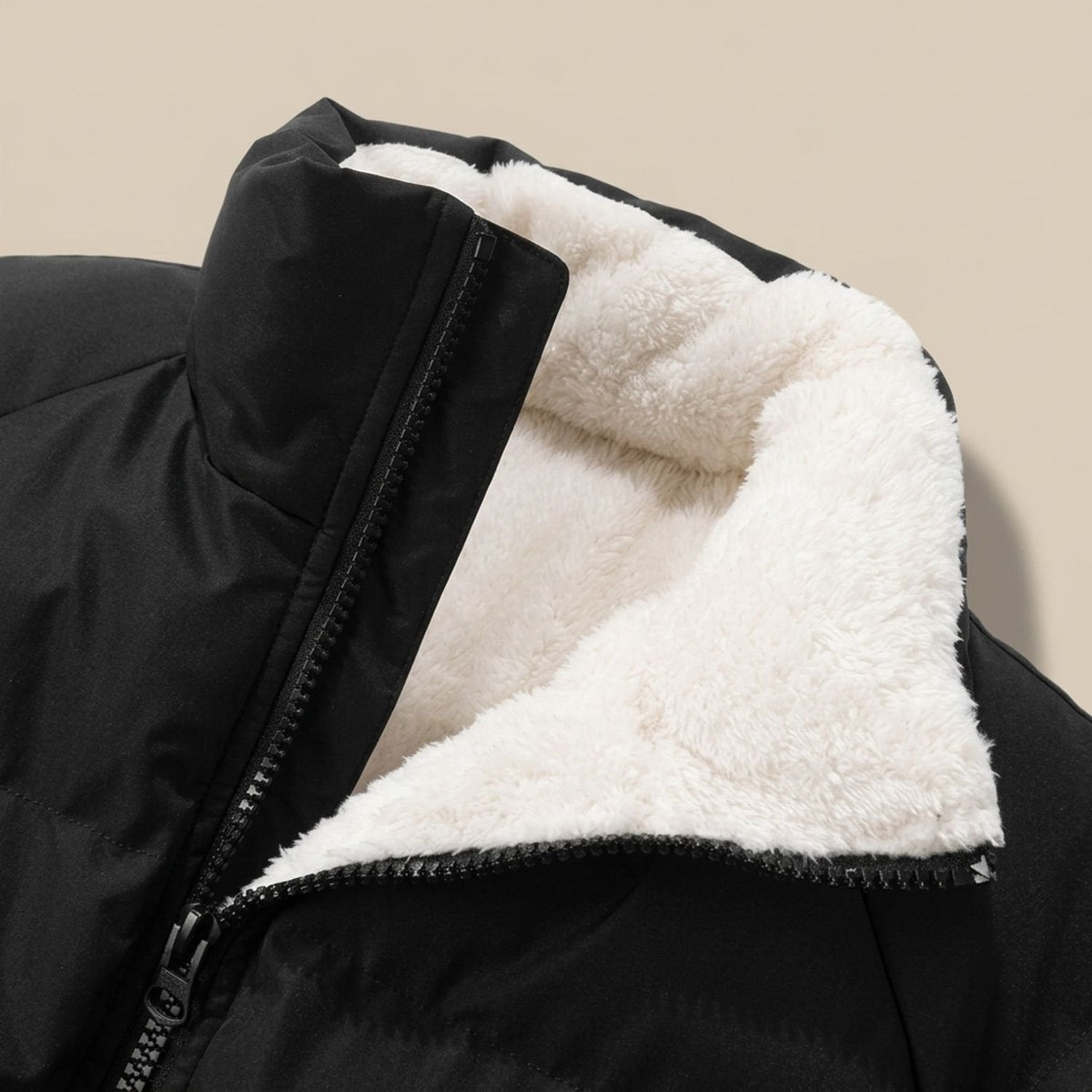 Nathan | Men's Quilted Funnel-Neck Puffer Jacket with Zip-Up Closure