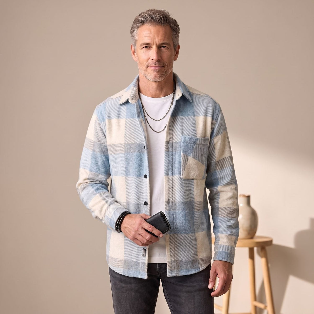 Ryan | Men's Regular-Fit Plaid Flannel Shacket Overshirt