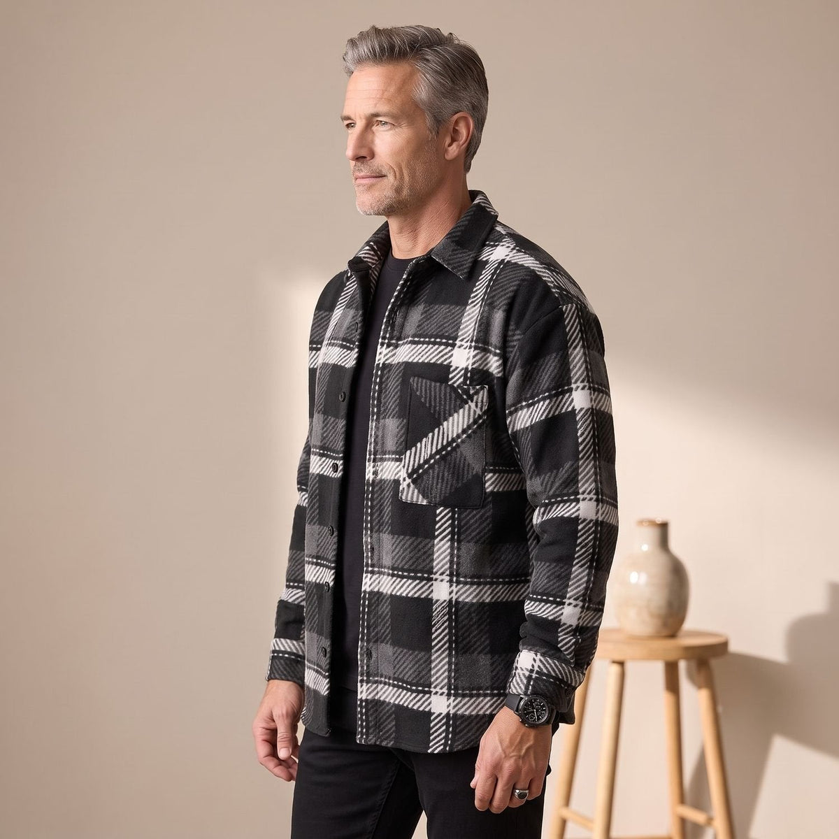 Ryan | Men's Regular-Fit Plaid Flannel Shacket Overshirt