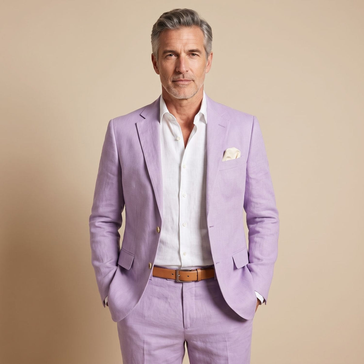 Oliver | Men's Tailored Slim-Fit Two-Piece Suit with Notch Lapels