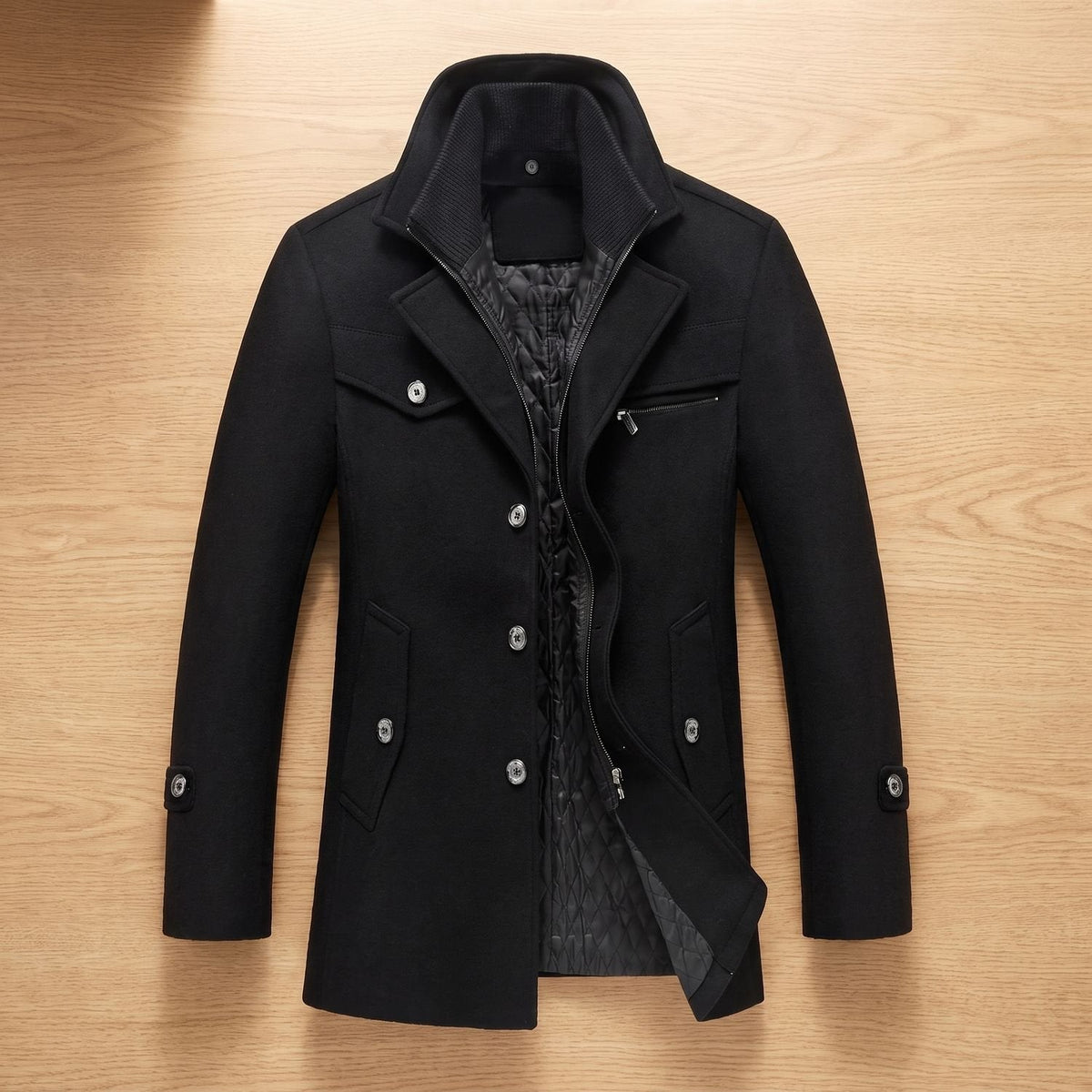 Jackson | Men's Insulated Winter Coat with Wool-Blend Button Front