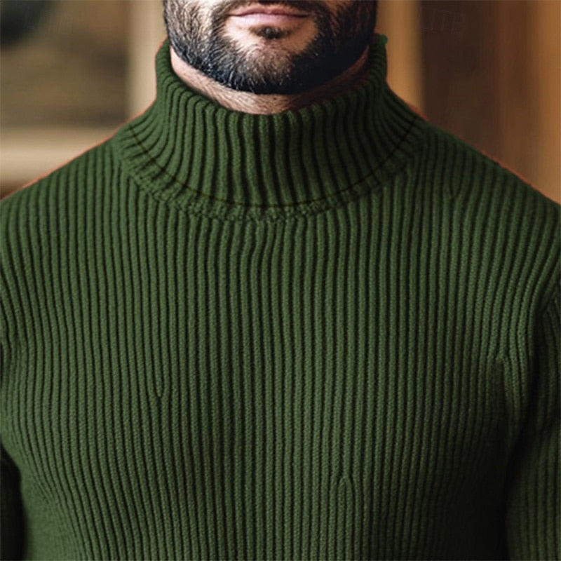 Dean | Textured Rib Turtleneck Sweater