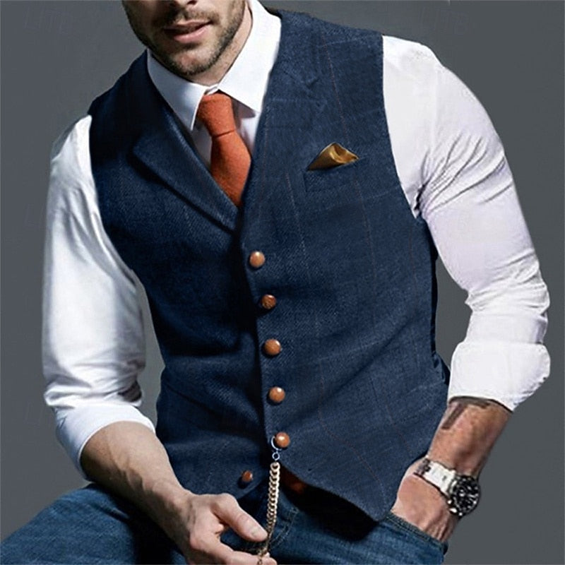Atticus | Custom-Fit Herringbone Vest
