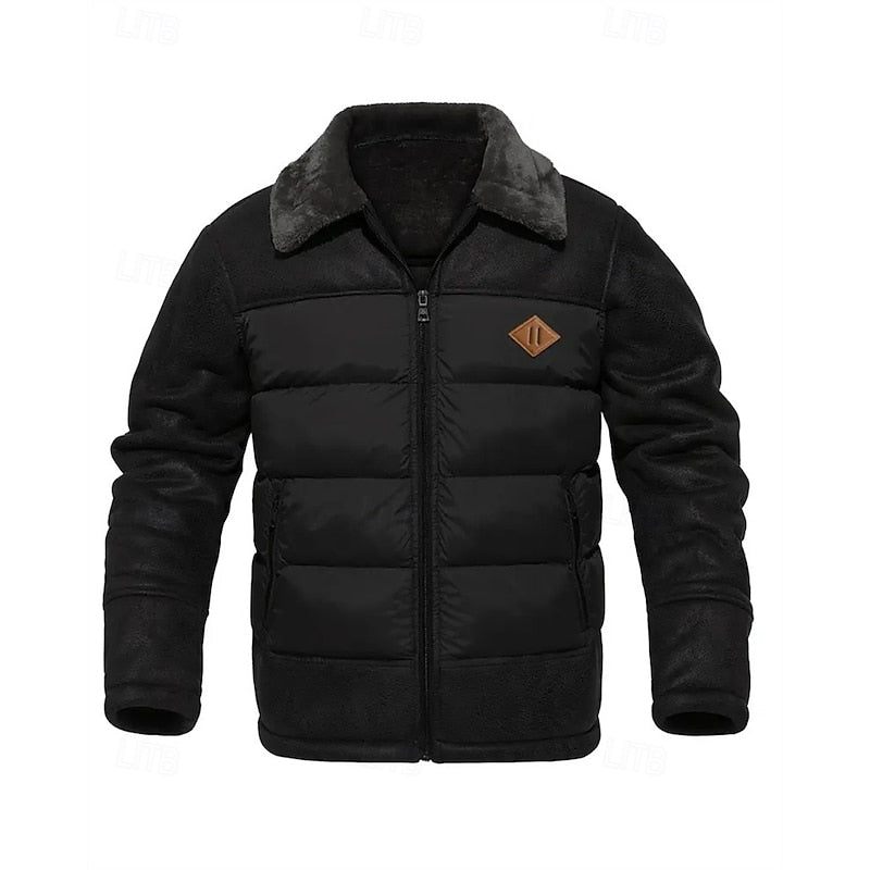Reuben | Quilted Puffer Jacket with Fur Collar