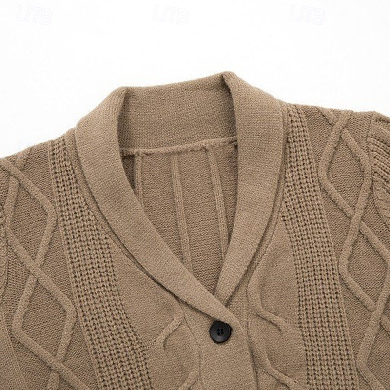 Garrick | Button-Up Cardigan with Shawl Collar