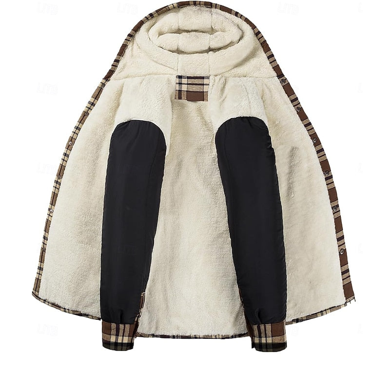 Graham | Checkered Hooded Shirt Jacket