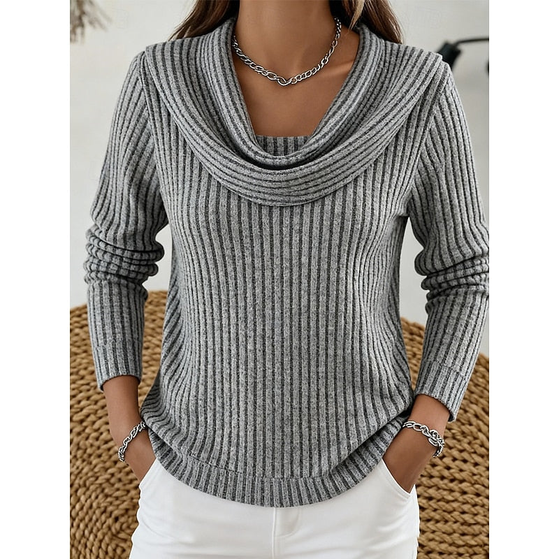 Lucinda | Ribbed Cowl Neck Sweater