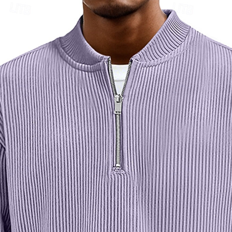 Corbin | Textured Quarter-Zip Pullover