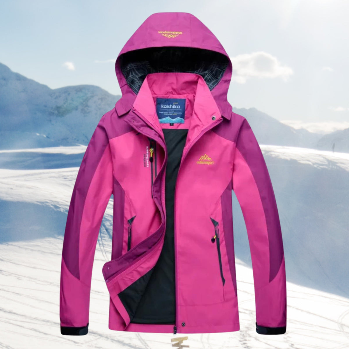 Outdoor Jacket for Women with Wind and Water Resistance