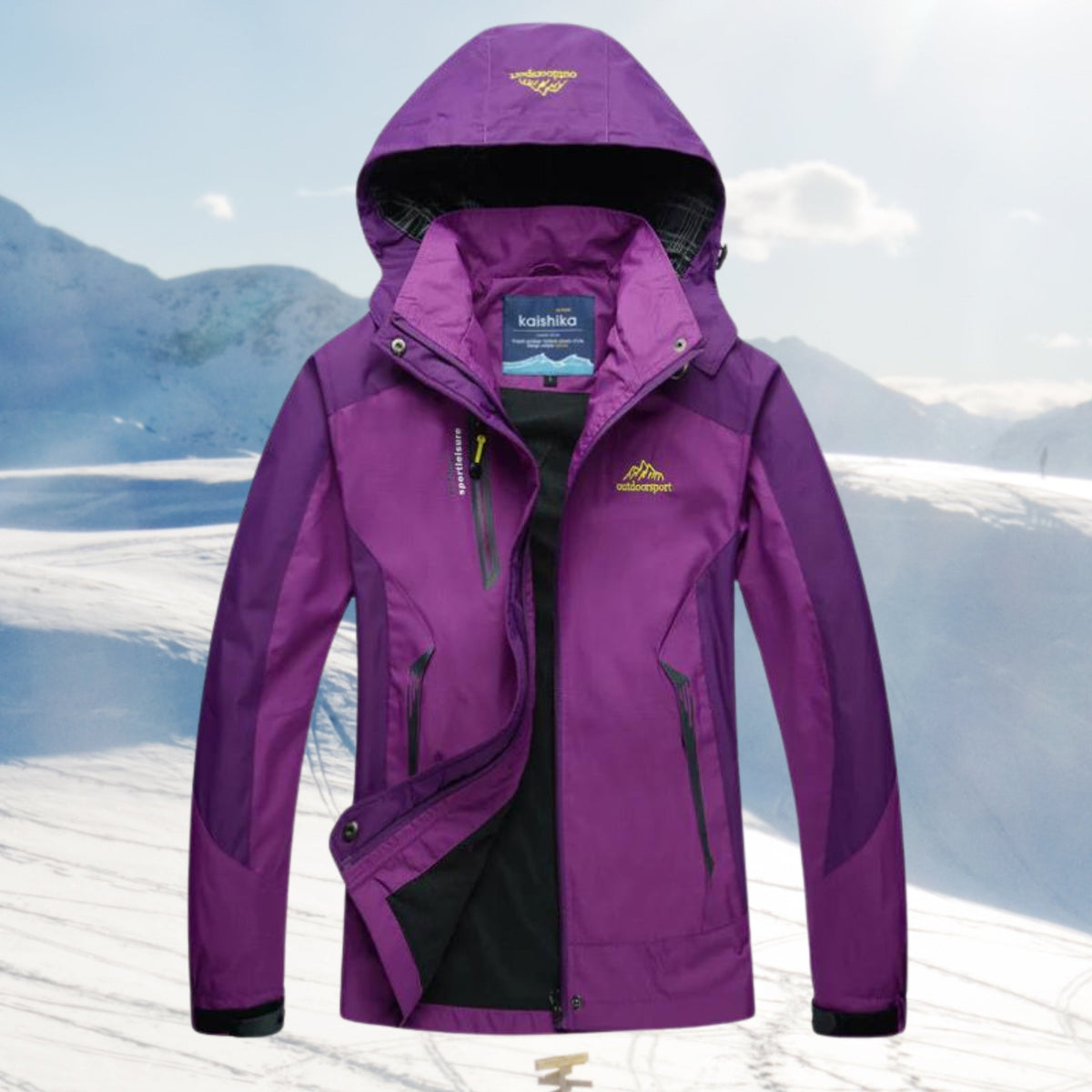 Outdoor Jacket for Women with Wind and Water Resistance