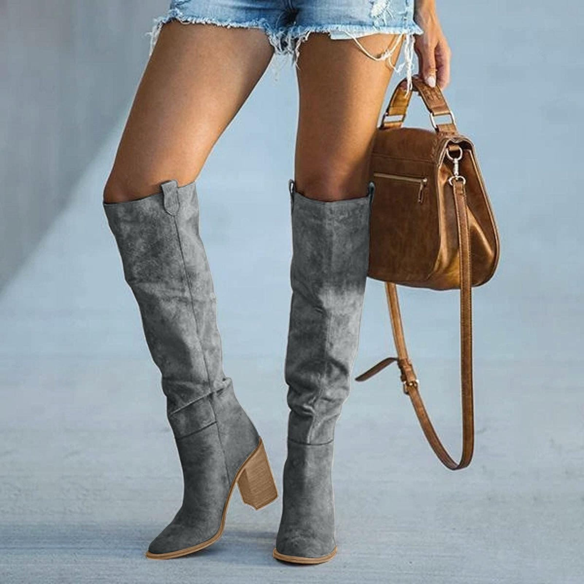 Women's Block Heel Over-the-Knee Boots