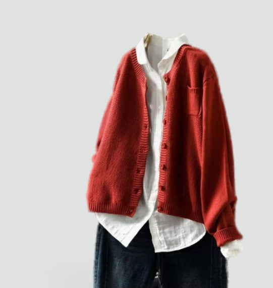 Oversized Cardigan for Women with Pockets and a Luxurious Look