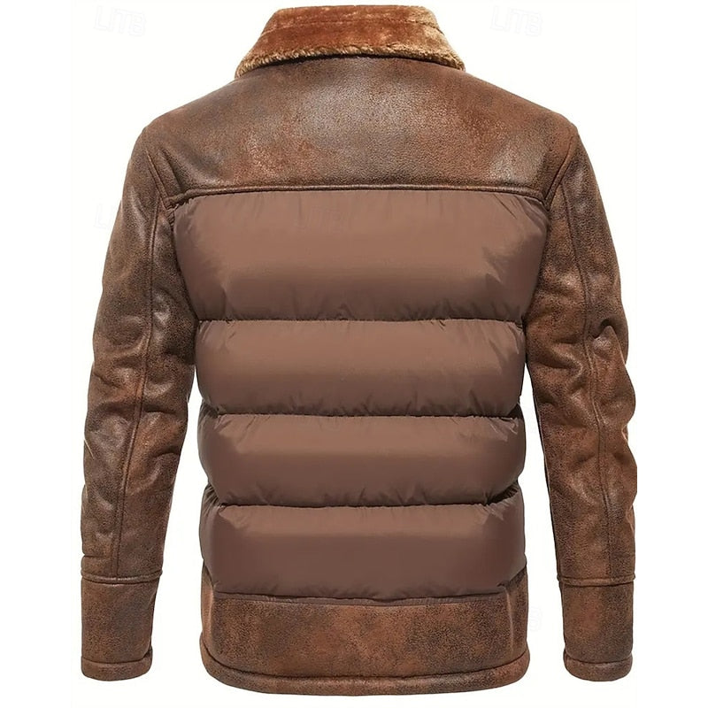 Reuben | Quilted Puffer Jacket with Fur Collar