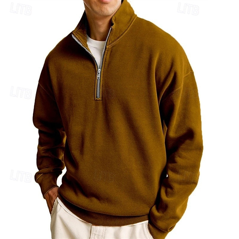 Sutton | Quarter-Zip Sweatshirt with Stand-Up Collar
