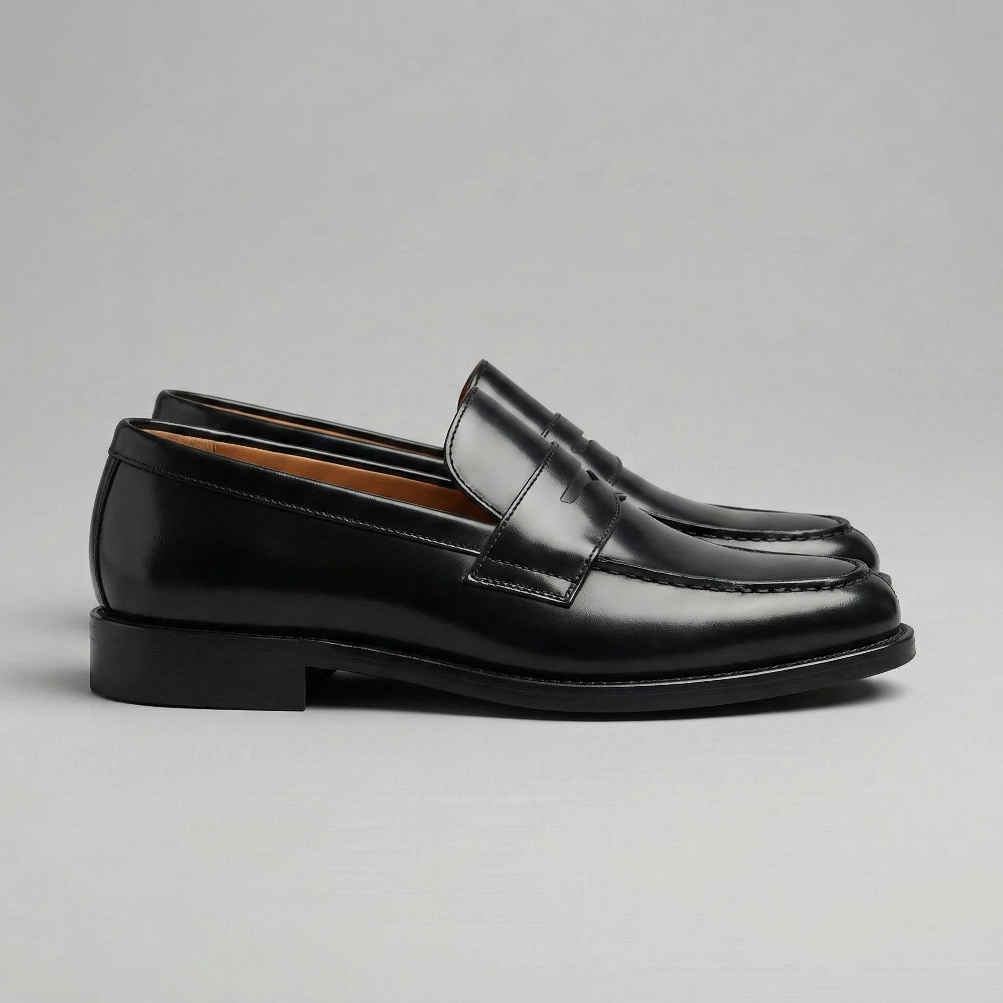 Men's Leather Penny Loafers Slip-On Casual Shoes