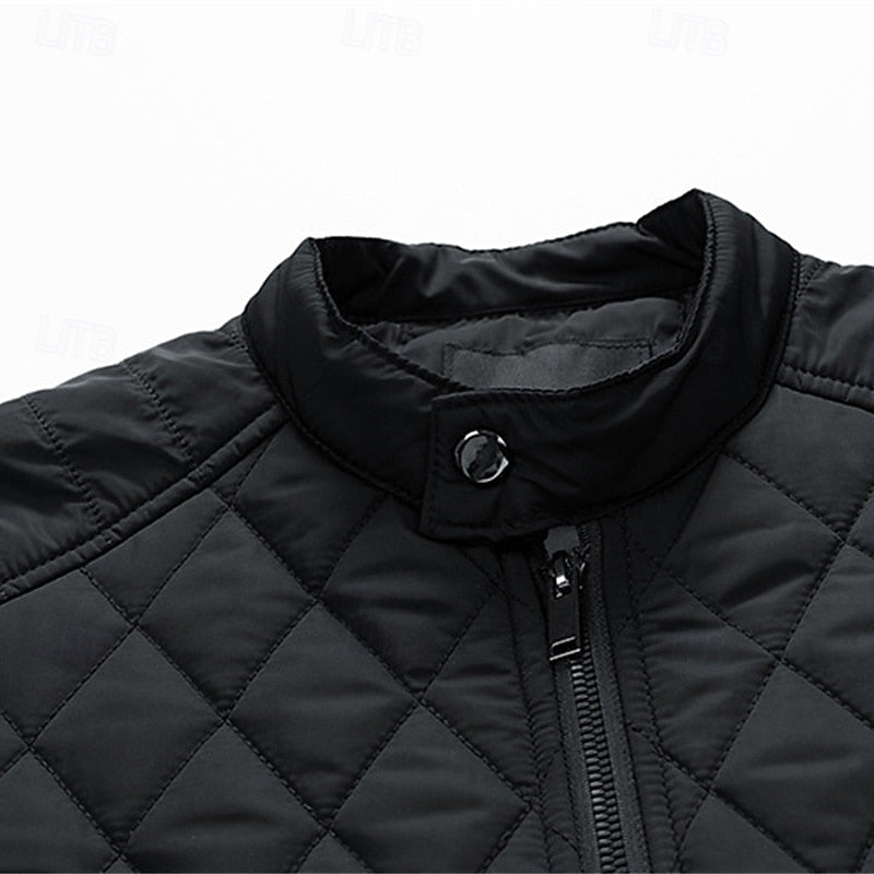 Carter | Quilted Diamond Stand-Collar Jacket