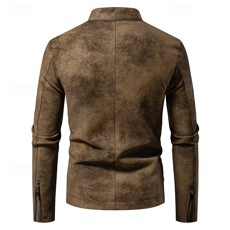 Malcolm | Timeless Stand-Collar Biker Jacket