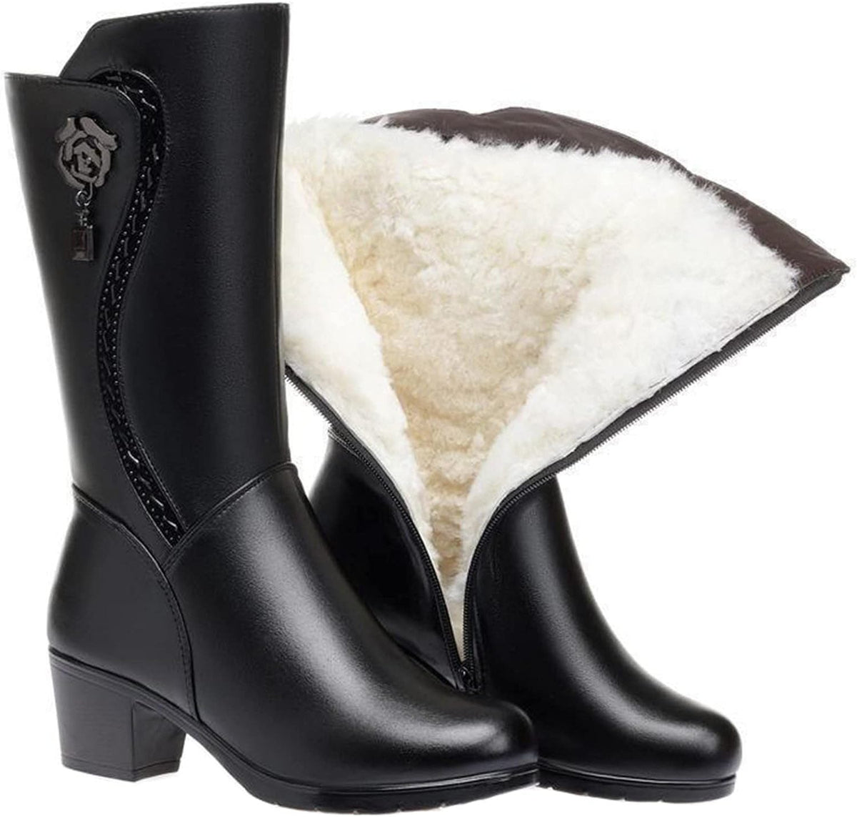 Women's Adjustable Buckle Platform Ankle Boots
