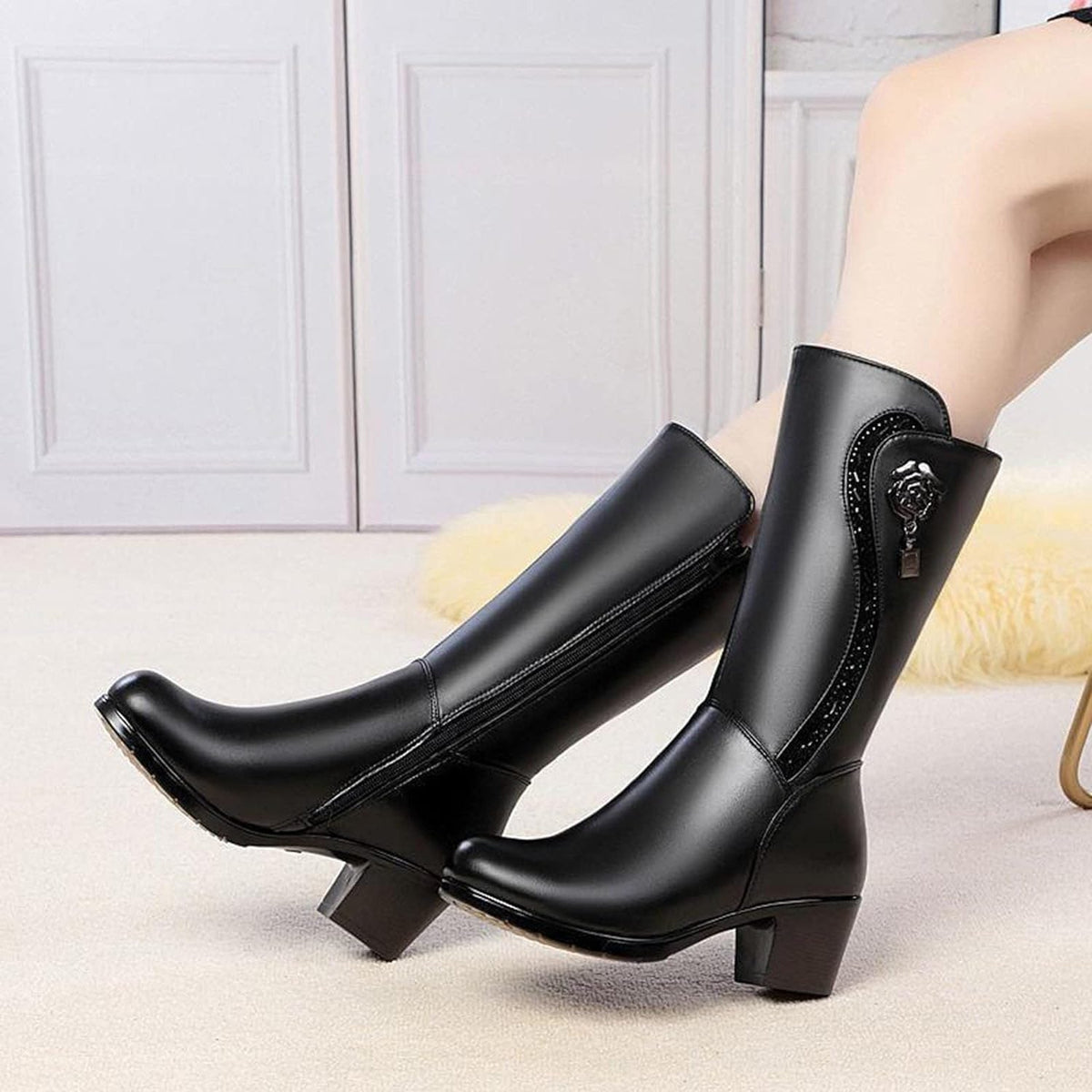 Women's Adjustable Buckle Platform Ankle Boots