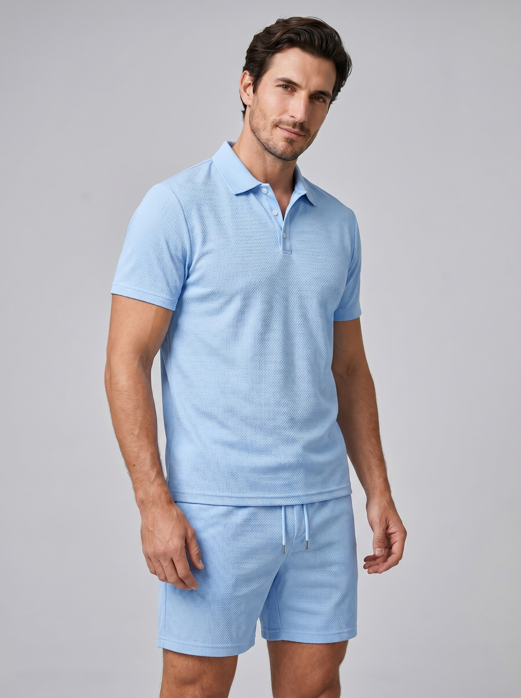 Men's Polo and Shorts Set Summer Casual