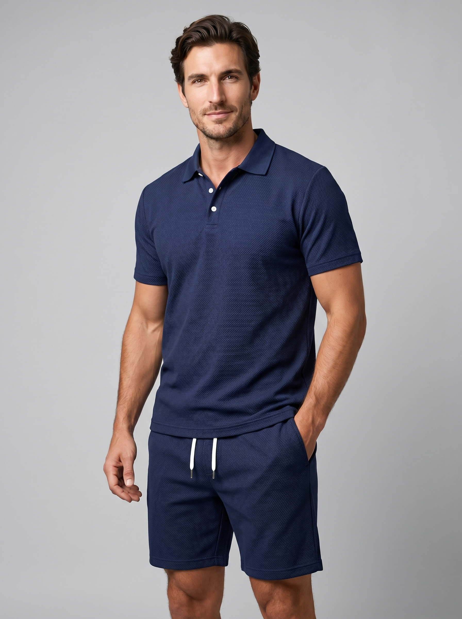 Men's Polo and Shorts Set Summer Casual
