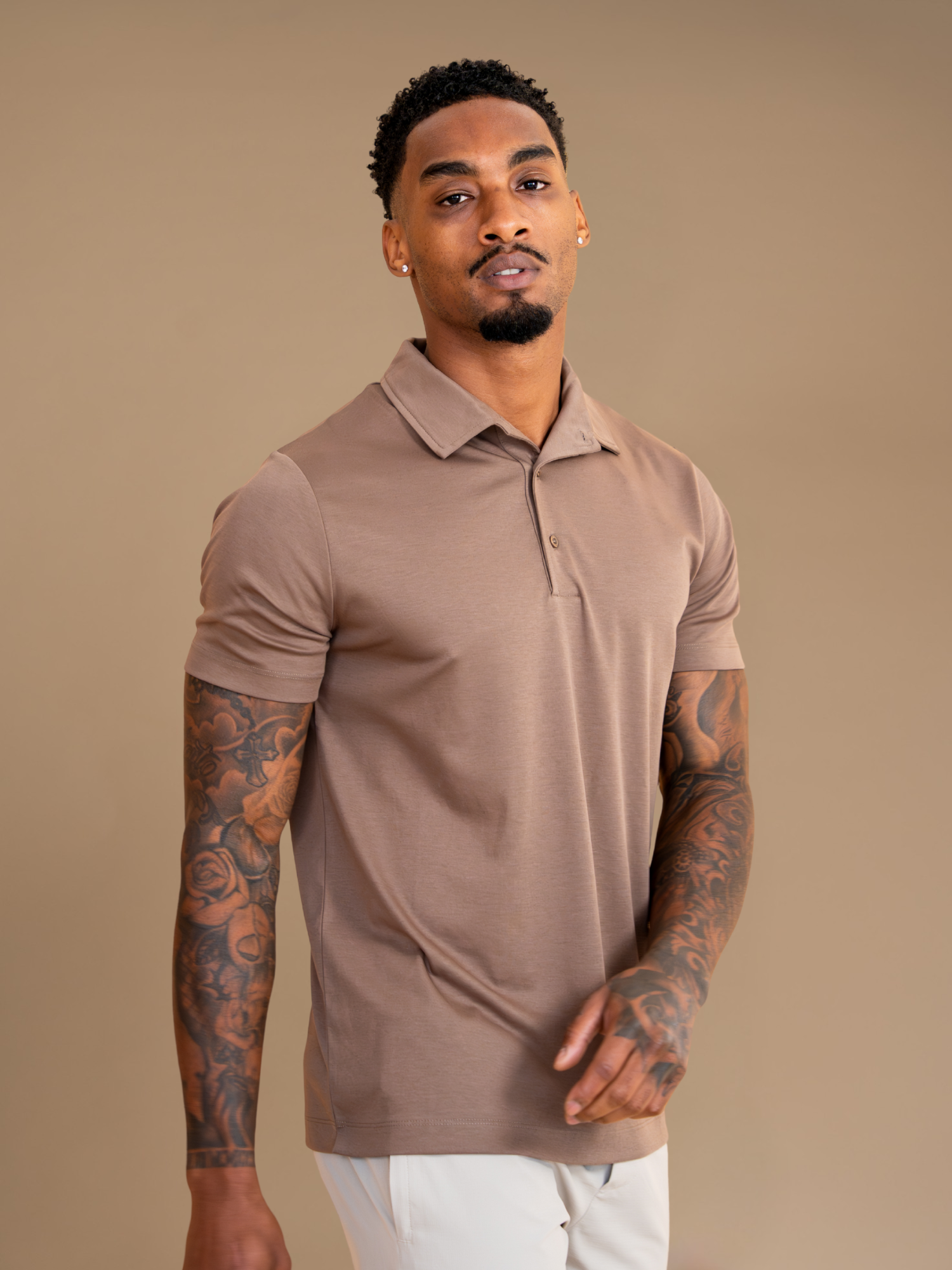 Men's Regular Fit Stretch Casual Polo Shirt