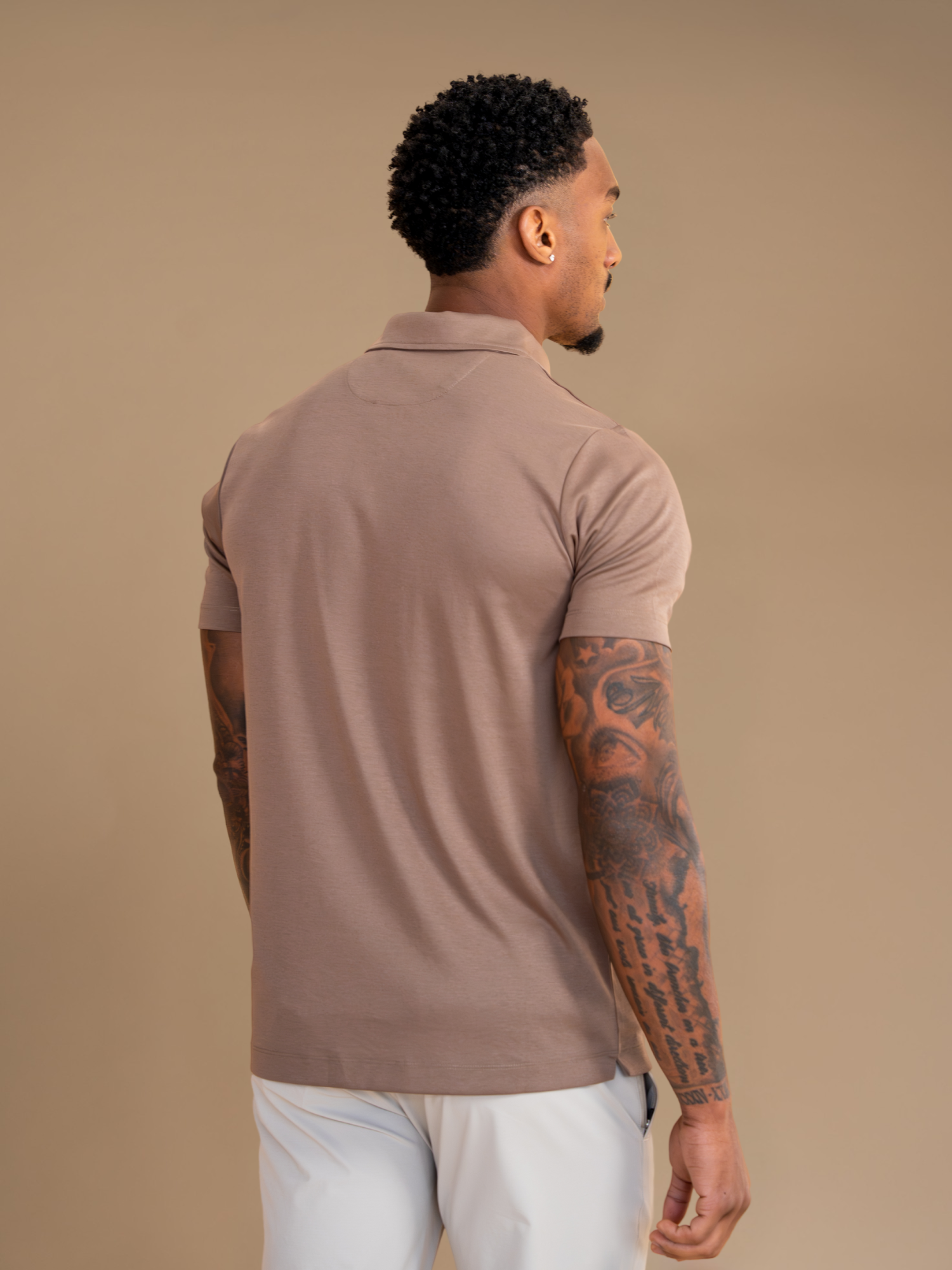 Men's Regular Fit Stretch Casual Polo Shirt